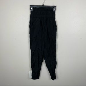 Free People Movement The Way Home Joggers Womens XS Black High Waist Nylon